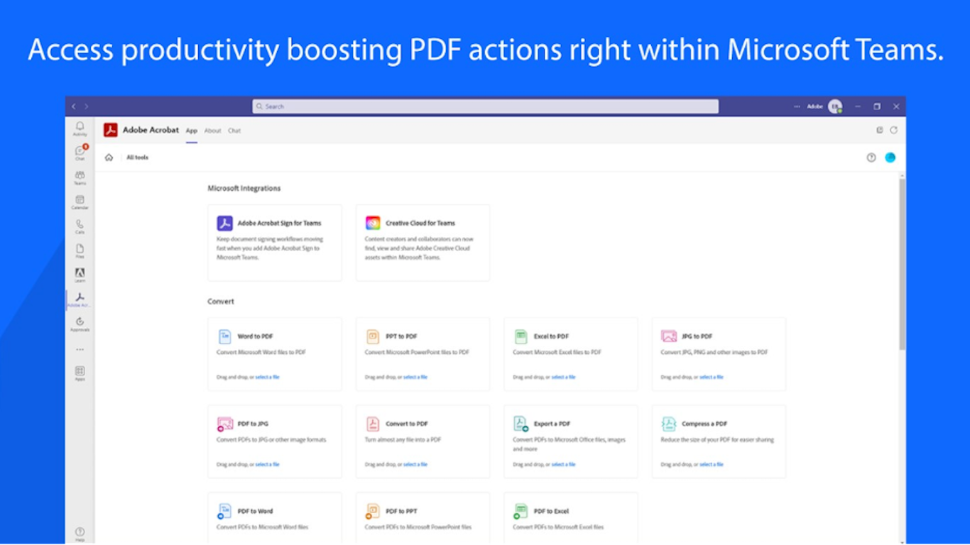Adobe Acrobat for Microsoft Teams, Outlook, and Copilot preview 4