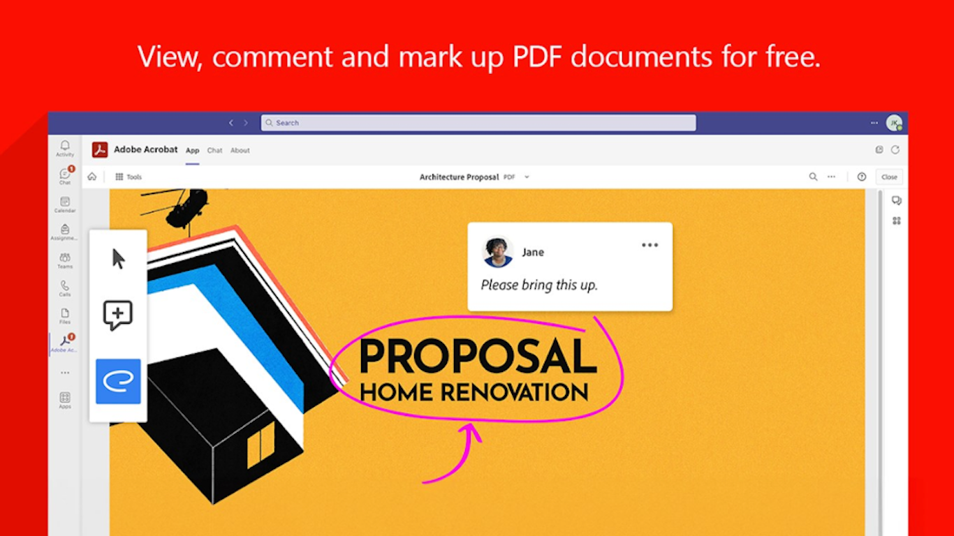 Adobe Acrobat for Microsoft Teams, Outlook, and Copilot preview 1