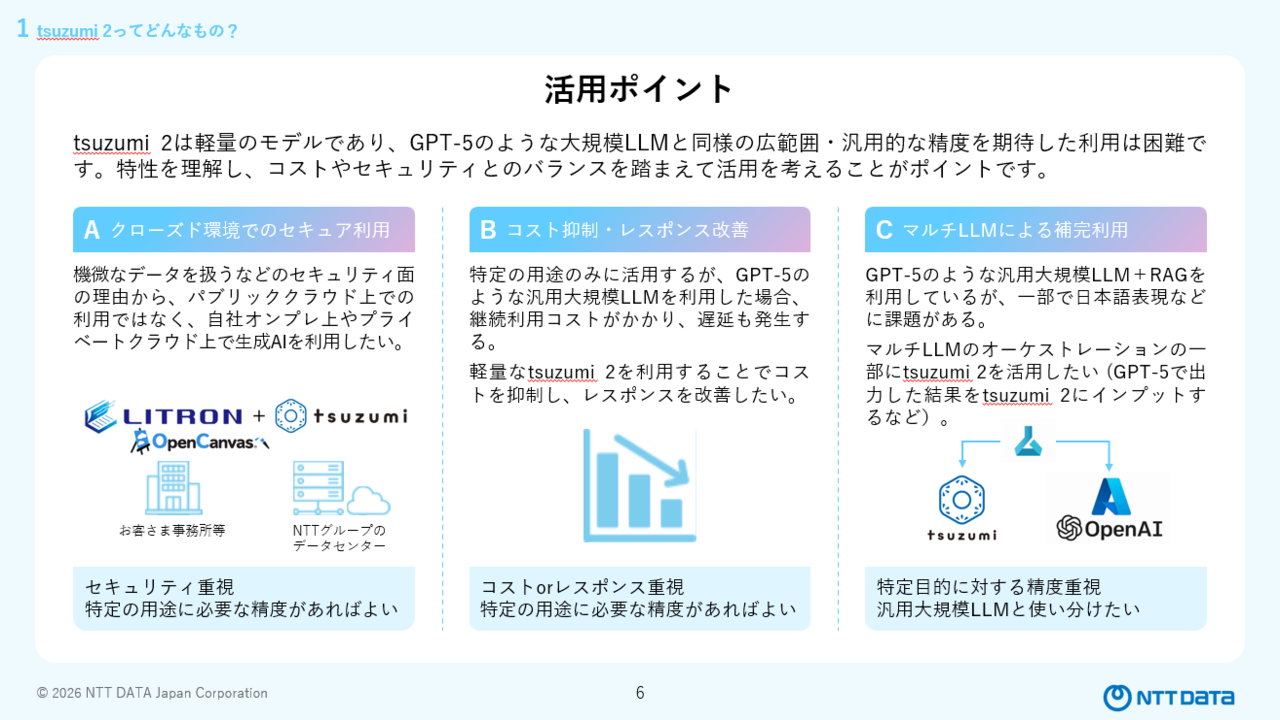 NTTDATA tsuzumi 2 Instruct preview 2