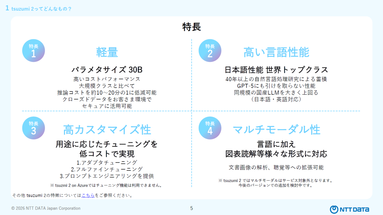 NTTDATA tsuzumi 2 Instruct preview 1