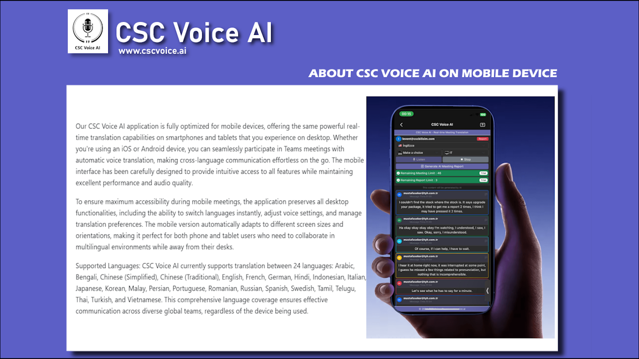 CSC Voice AI Teams Productivity SaaS preview 4