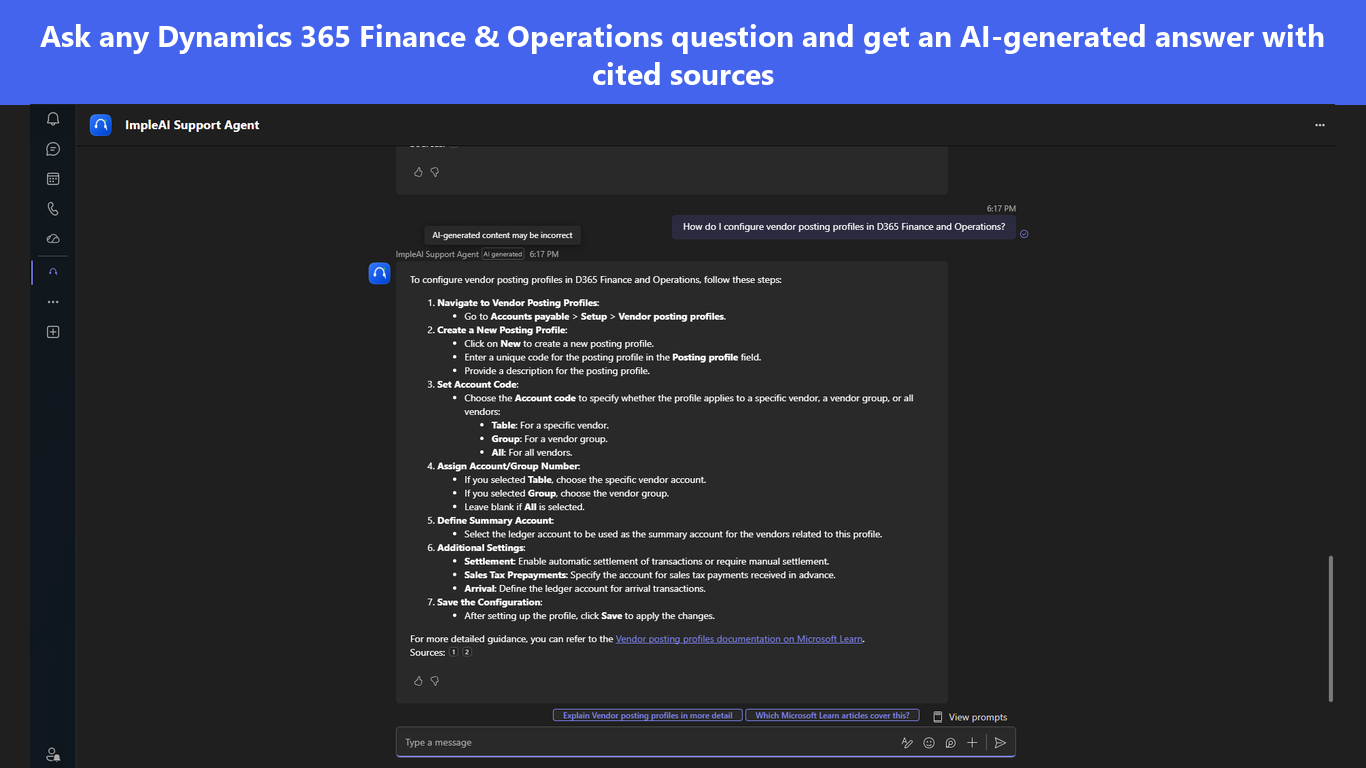 ImpleAI Support Agent screenshot 1