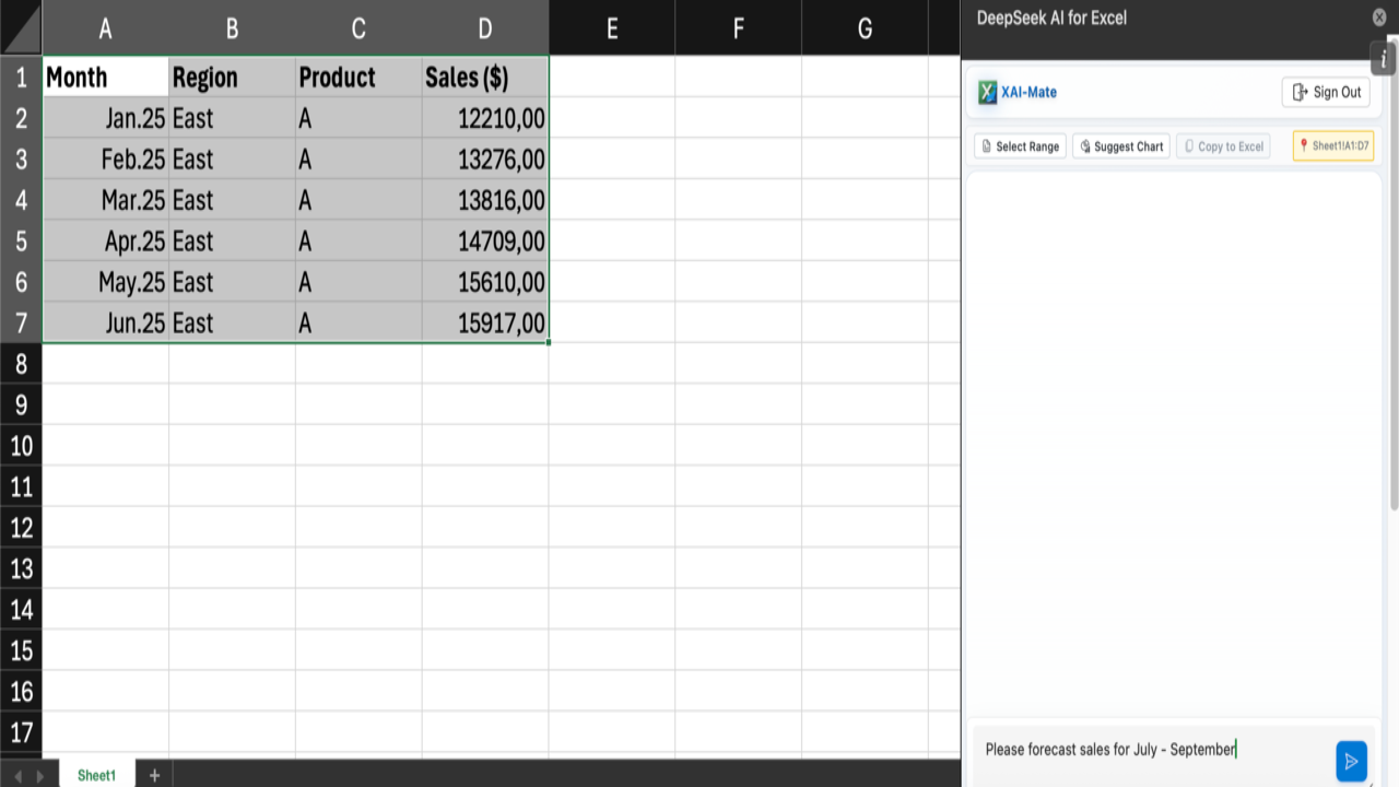 DeepExcel - DeepSeek AI for Excel preview 2