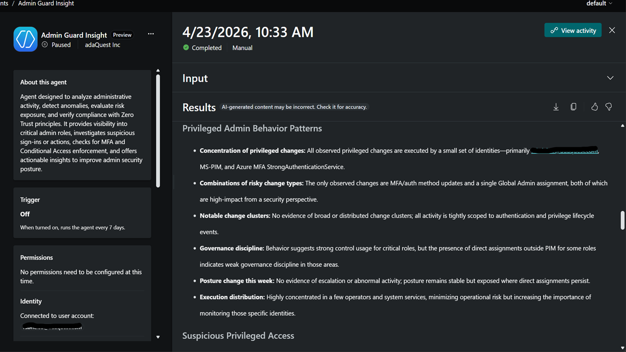 Admin Guard Insight Agent preview 4