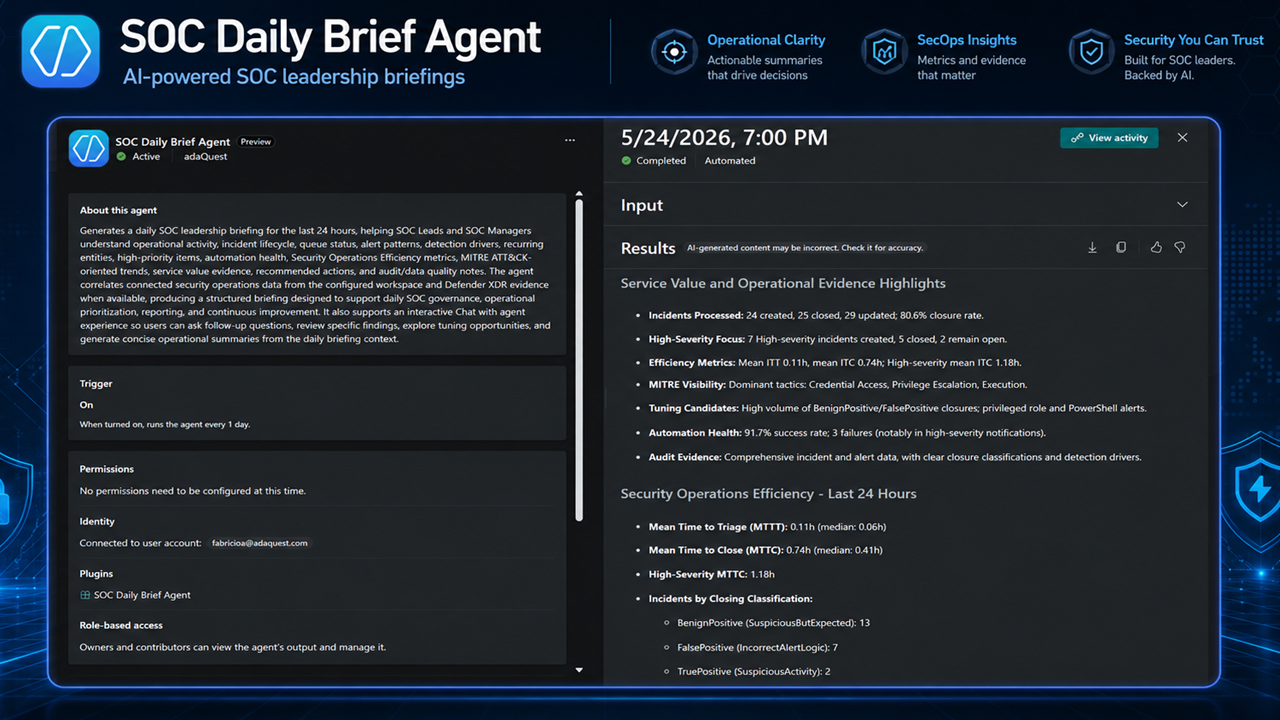 SOC Daily Brief Agent preview 2