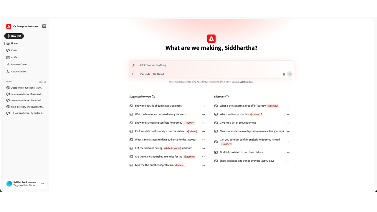 Adobe CX Enterprise Coworker - International preview 1