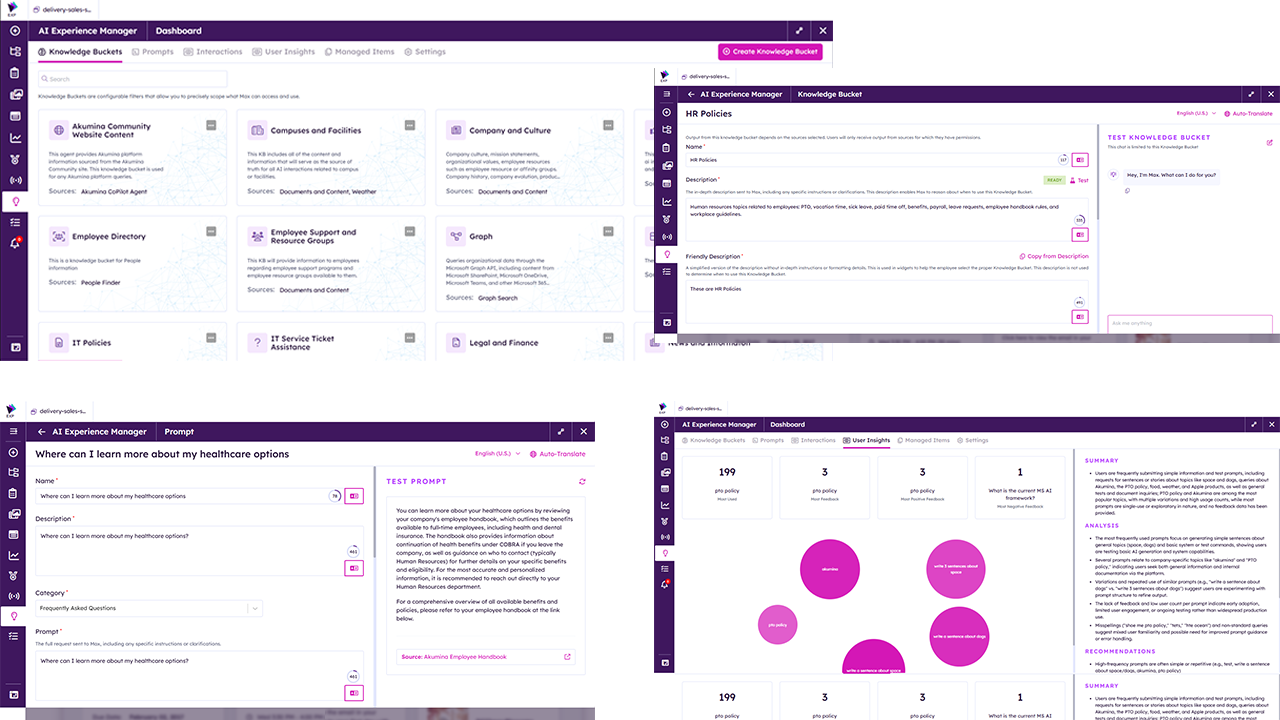 Akumina Digital Workplace AI Experience Manager preview 2