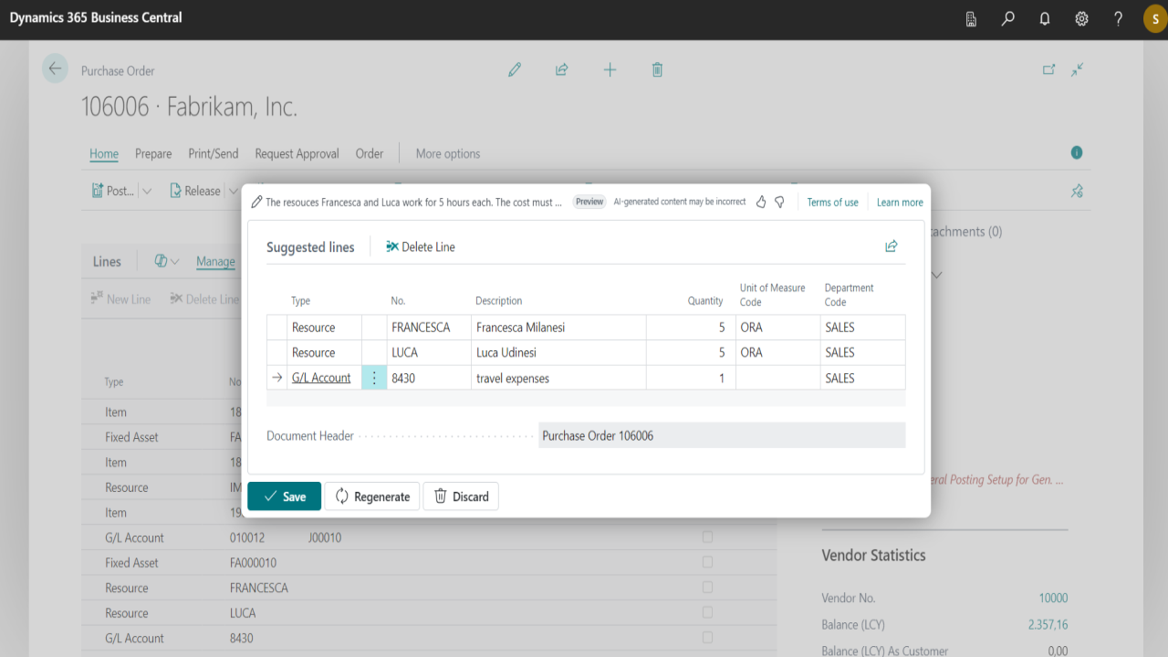 Suggest Document Lines with AI preview 4