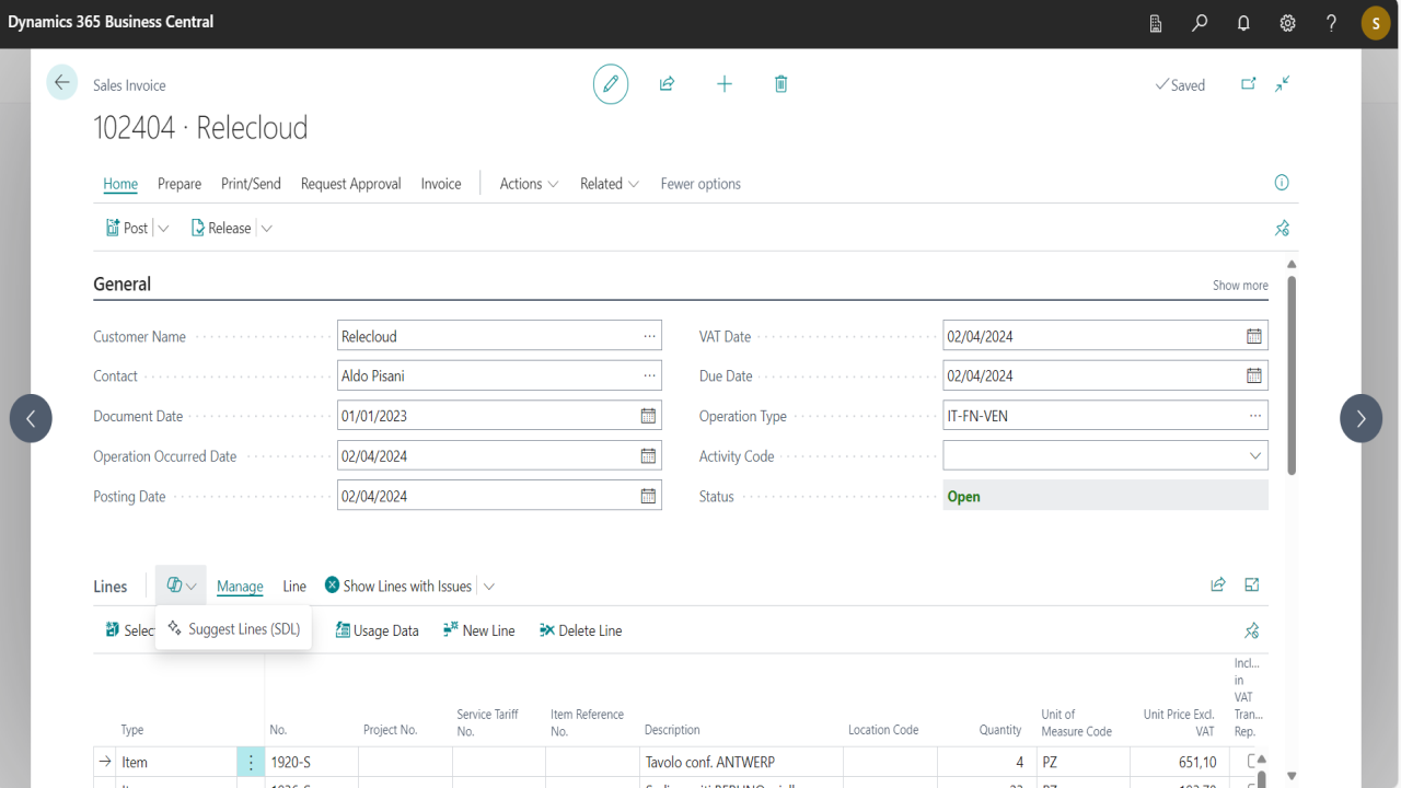 Suggest Document Lines with AI preview 2