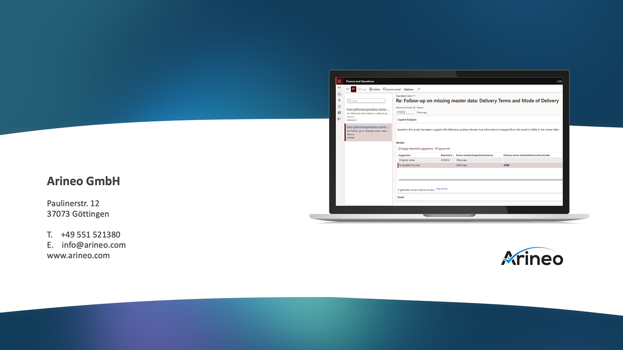 Arineo Data Consistency Agent preview 5