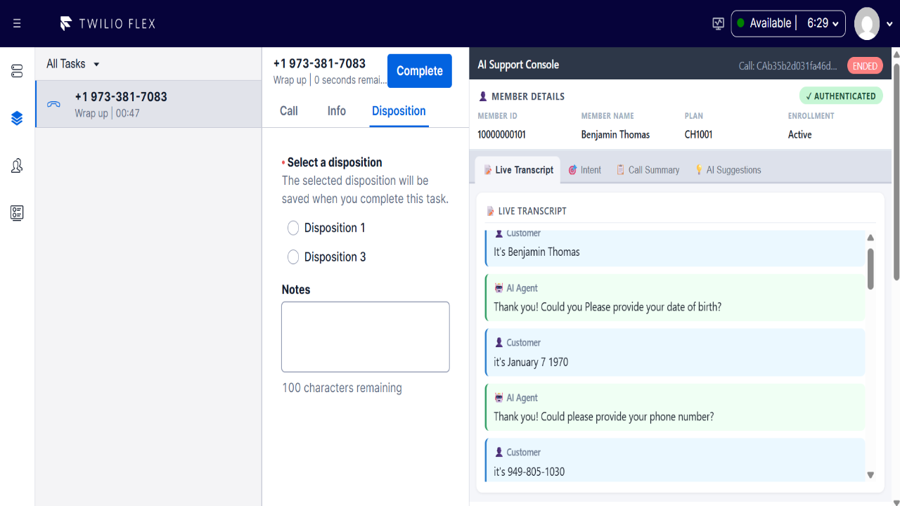 Healthcare Agentic AI Contact Center preview 1