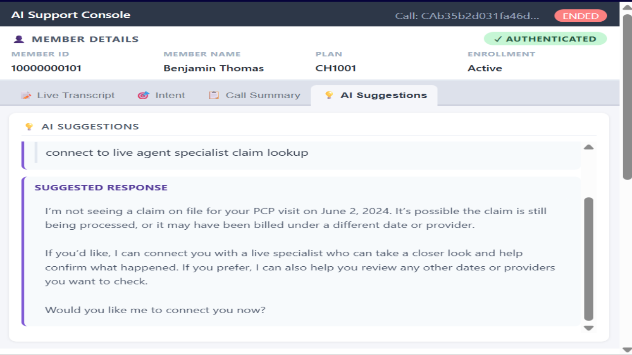 Healthcare Agentic AI Contact Center preview 3
