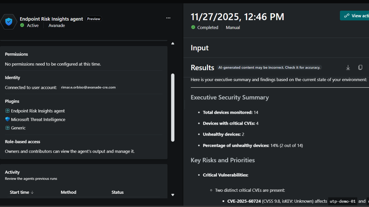 Endpoint Risk Insights preview 1