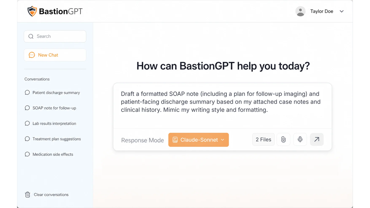 BastionGPT - HIPAA-Compliant AI for Healthcare preview 1