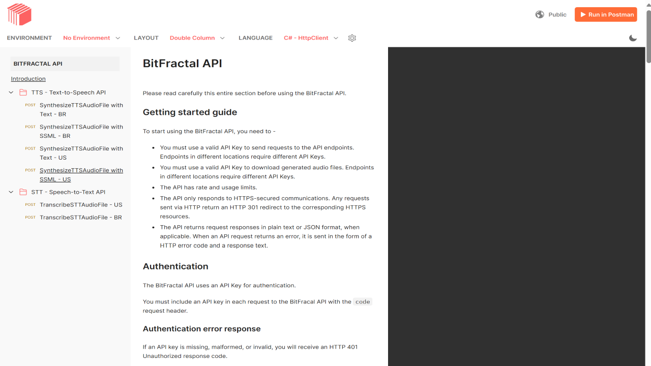 BitFractal Voiceover Text to Speech (TTS) API preview 1