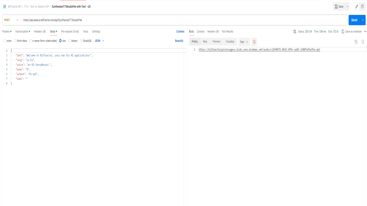 BitFractal Voiceover Text to Speech (TTS) API preview 4