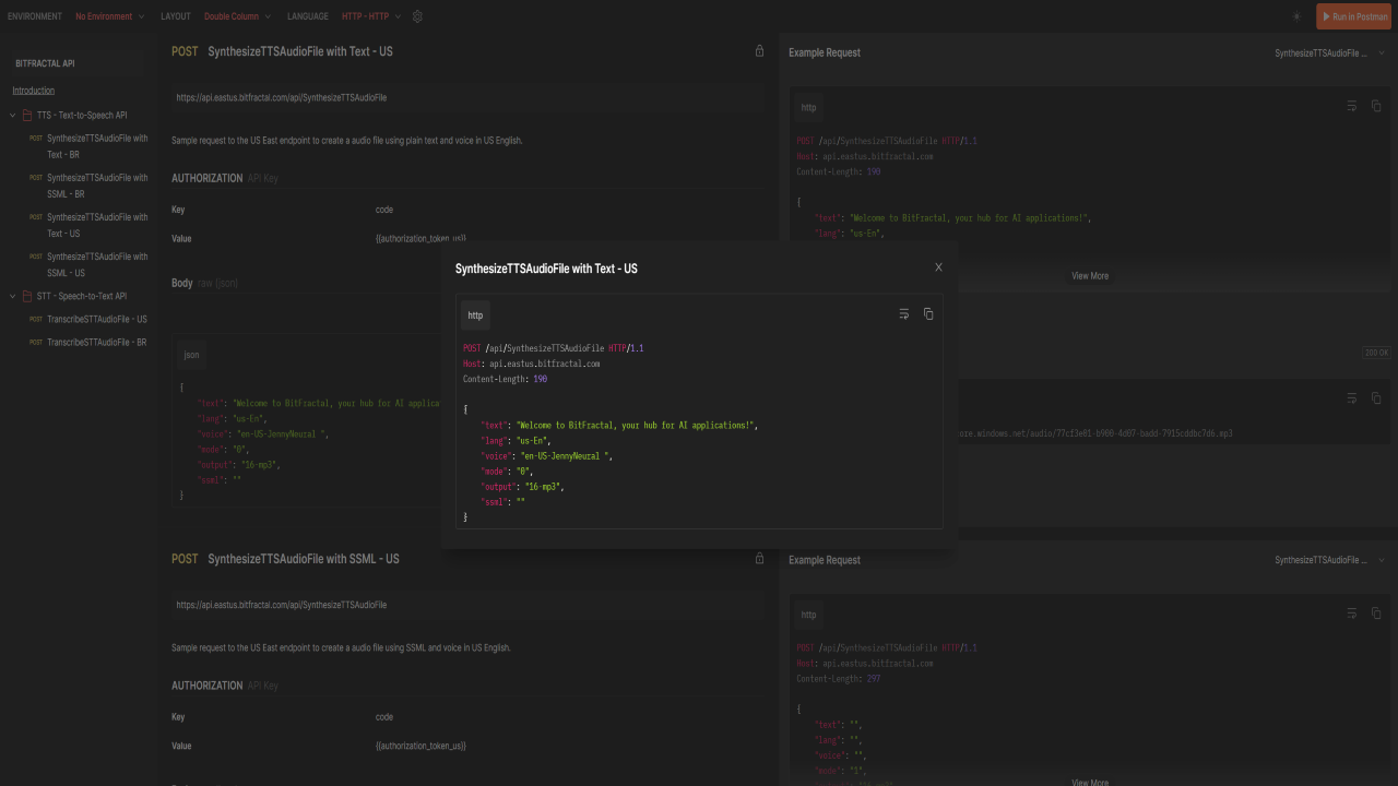 BitFractal Voiceover Text to Speech (TTS) API preview 3