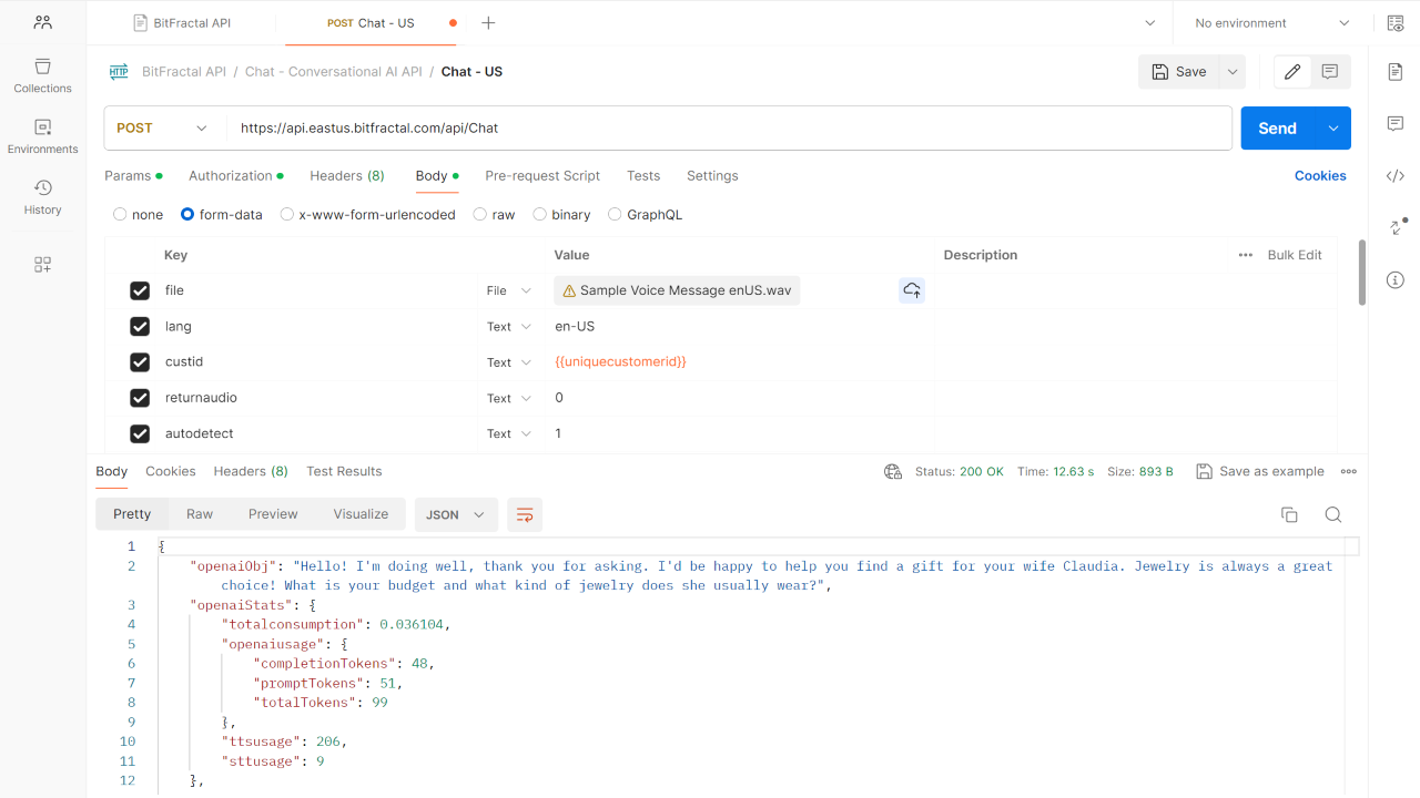 Conversational AI API for IVRs, WhatsApp, SMS preview 4