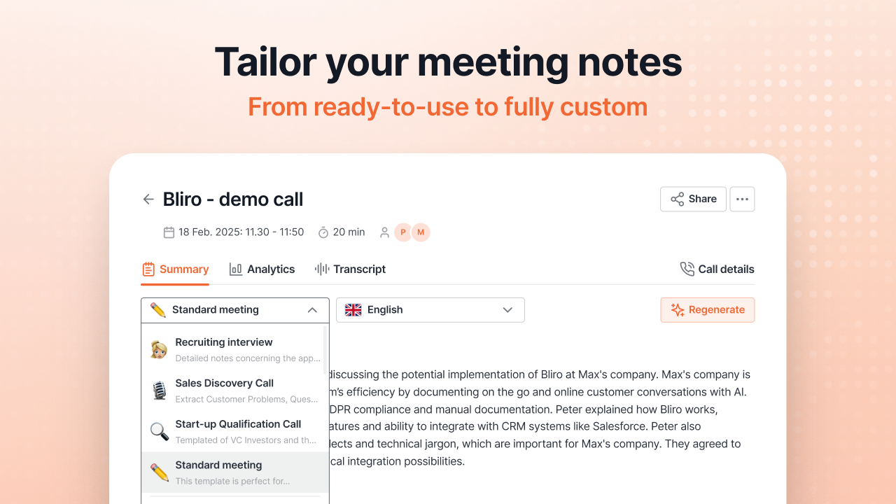 Bliro - The Digital Assistant for your Sales Team preview 4