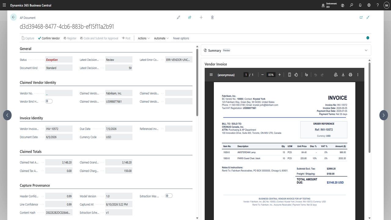 BDP DocumentQ – AI AP Automation preview 2