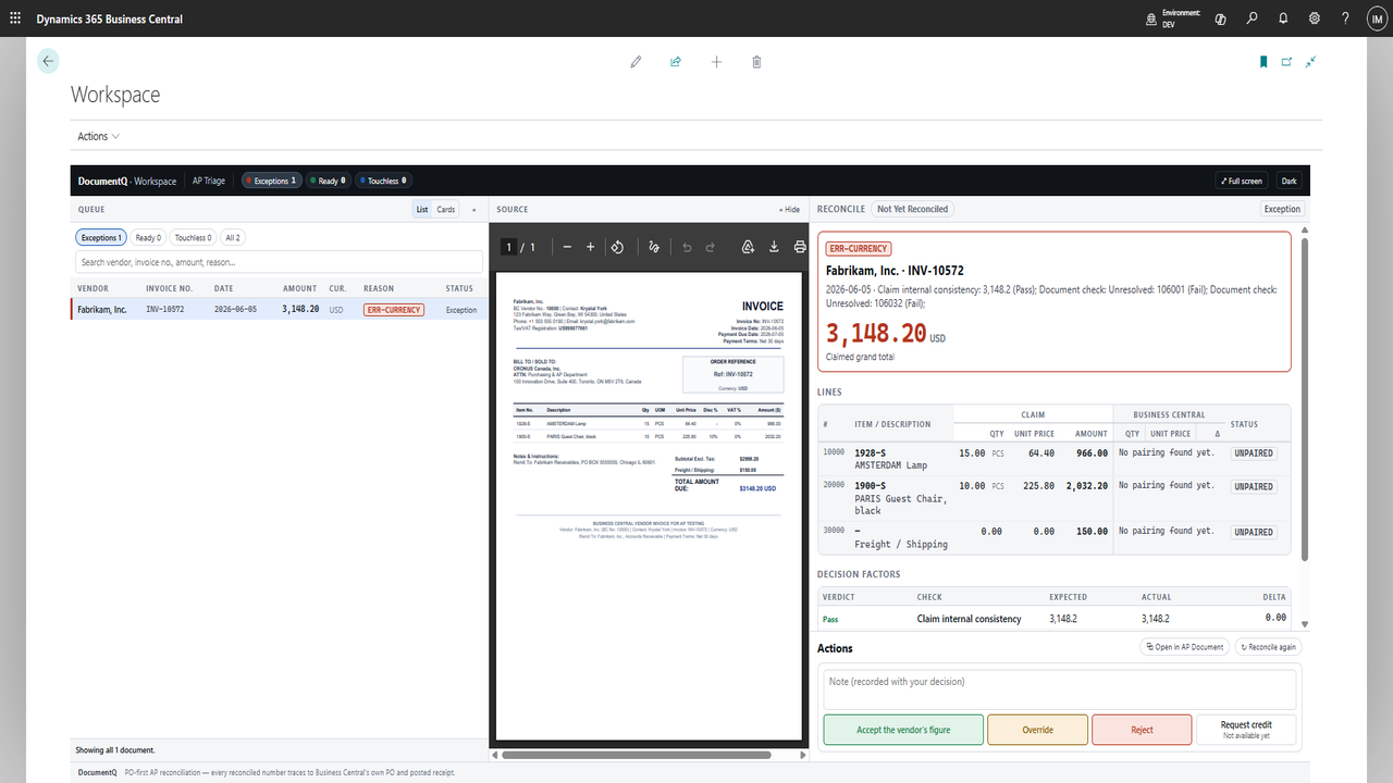 BDP DocumentQ – AI AP Automation preview 1