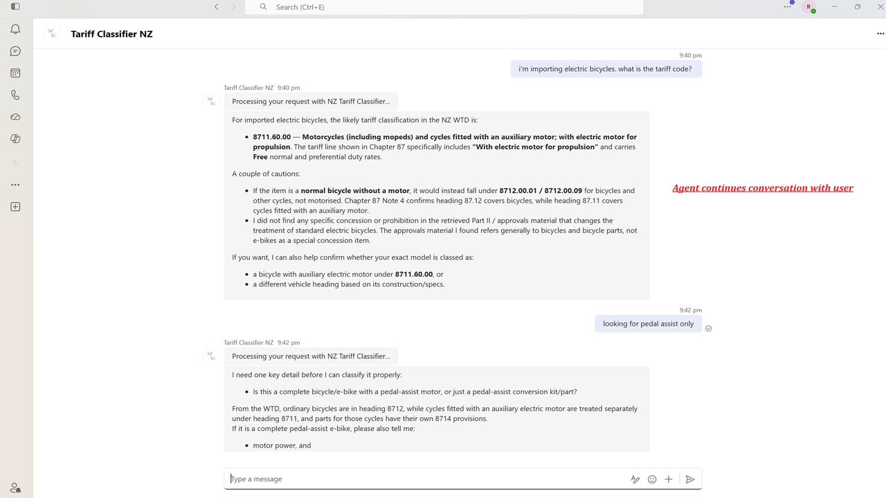 NZ Tariff Classifier preview 2
