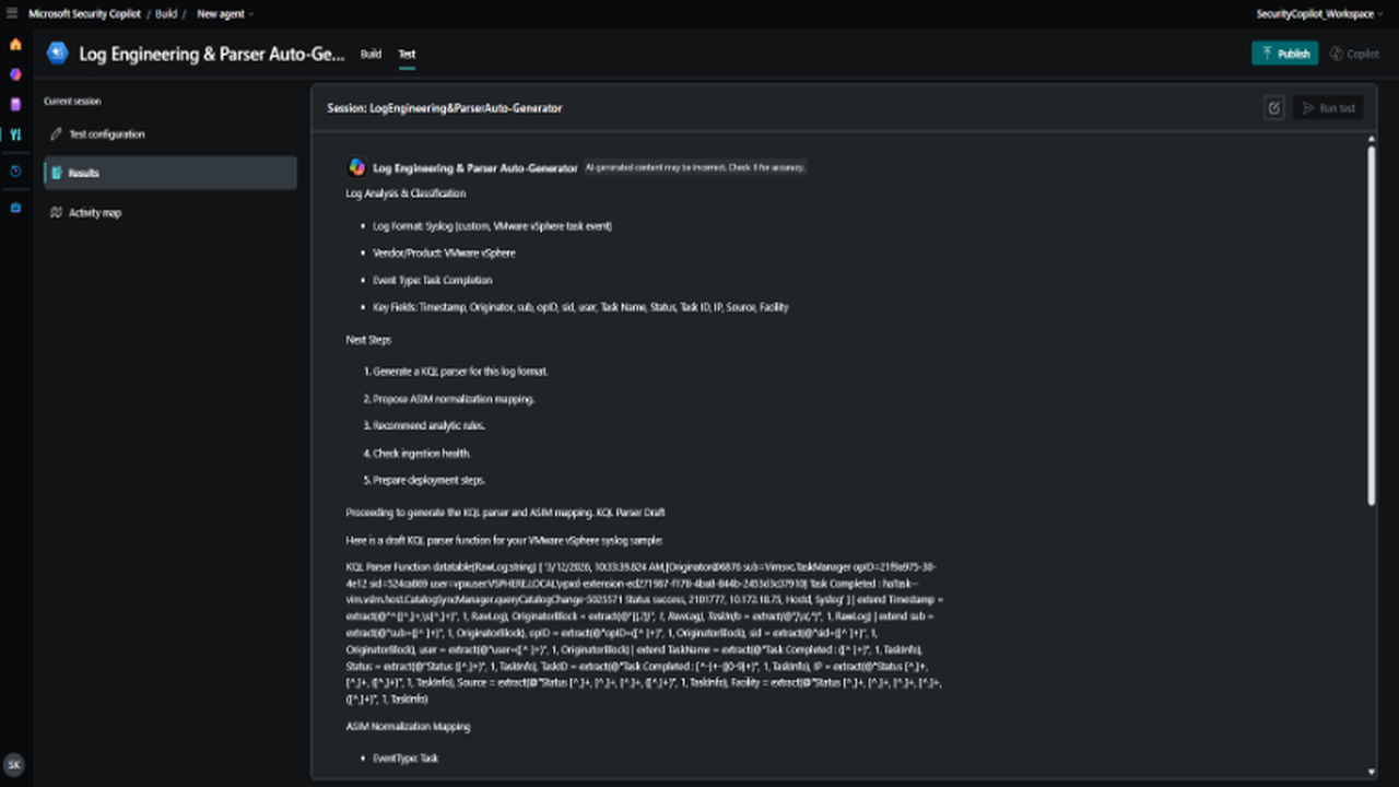 Log Engineering & Parser Auto Generator Agent preview 3