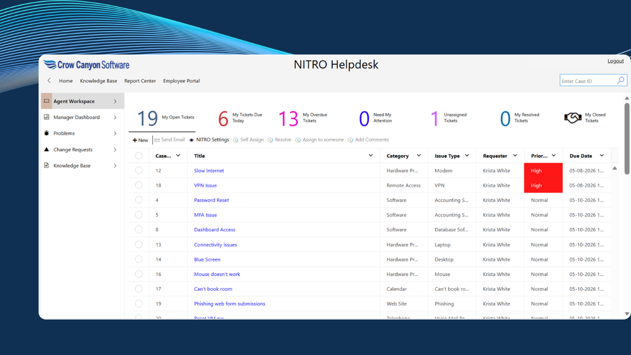 NITRO Help Desk for IT preview 1