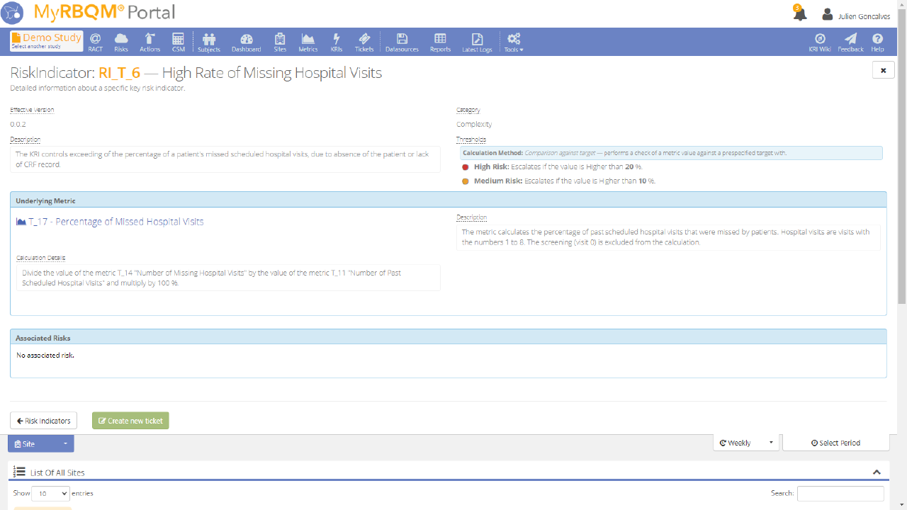 MyRBQM Portal - Clinical Trial Risk Management preview 5