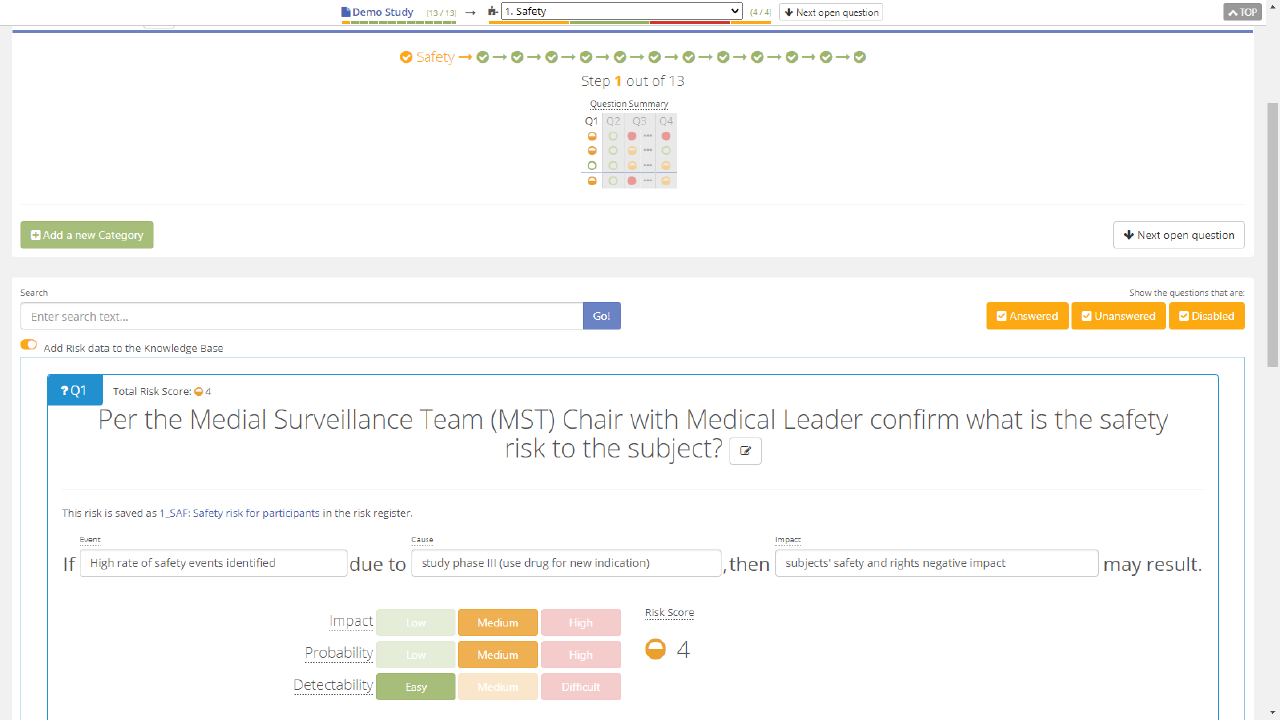 MyRBQM Portal - Clinical Trial Risk Management preview 2