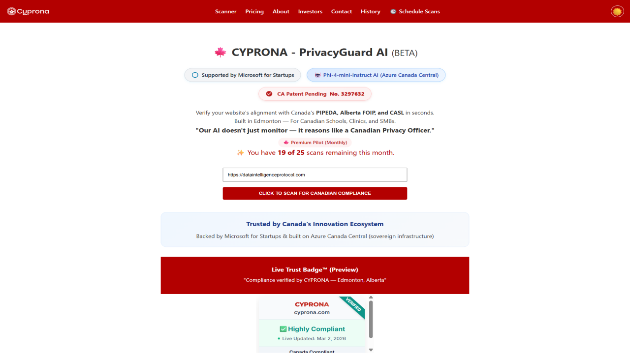 Cyprona – AI Compliance & Governance Platform preview 1