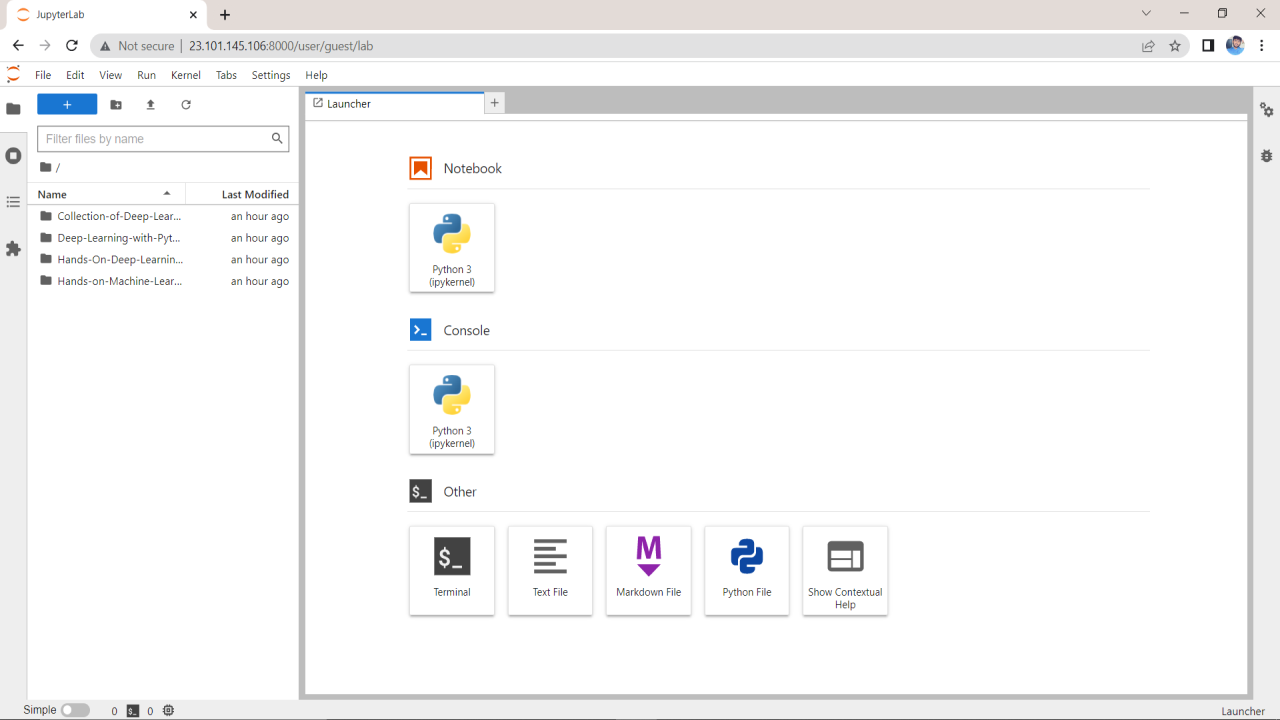 Jupyter Hub for Deep Learning using Python packaged by Data Science Dojo preview 2
