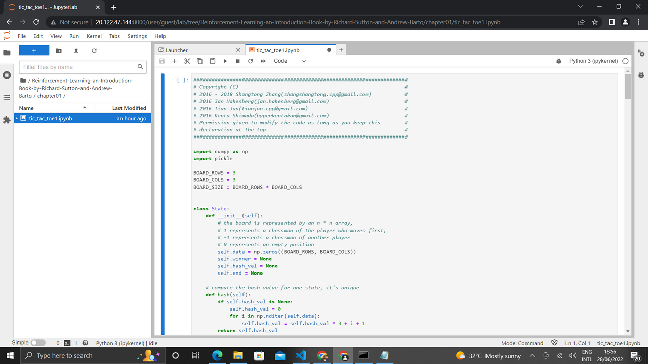 Jupyter Hub for Reinforcement Learning using Python packaged by Data Science Dojo preview 3