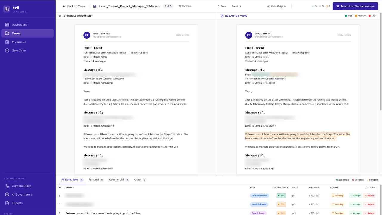Veil - OIA & LGOIMA Disclosure Platform preview 3