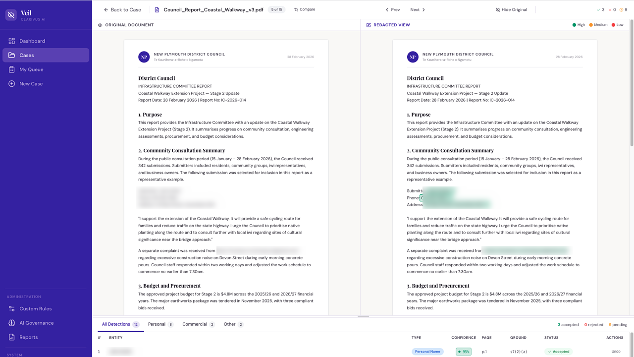 Veil - OIA & LGOIMA Disclosure Platform preview 2