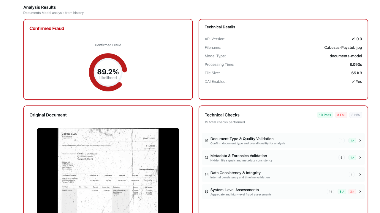 DeepXL – AI Document Fraud Detection preview 2
