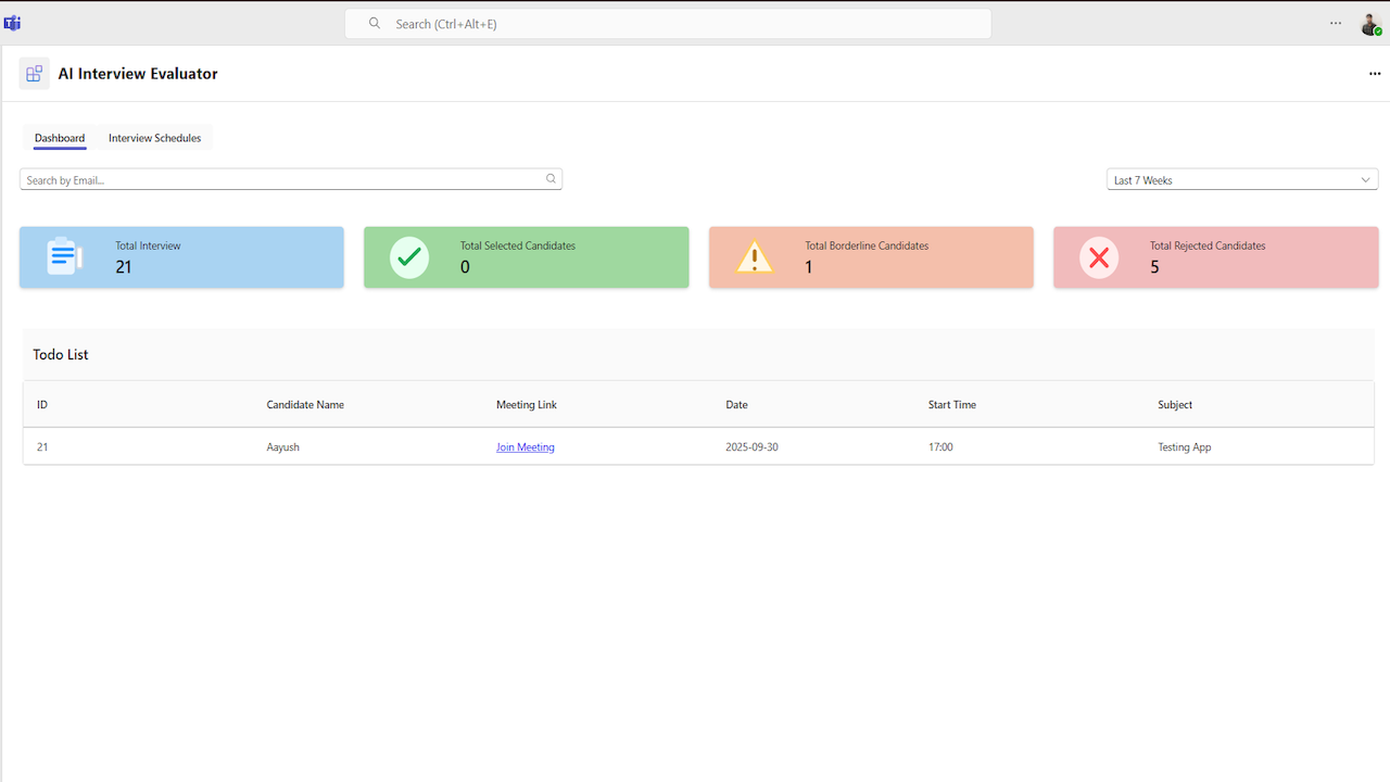 GenAI Interview Evaluator preview 1