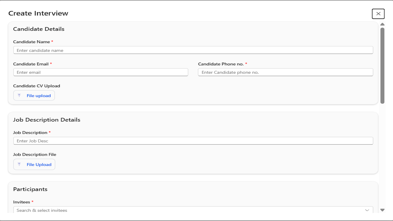 GenAI Interview Evaluator preview 3