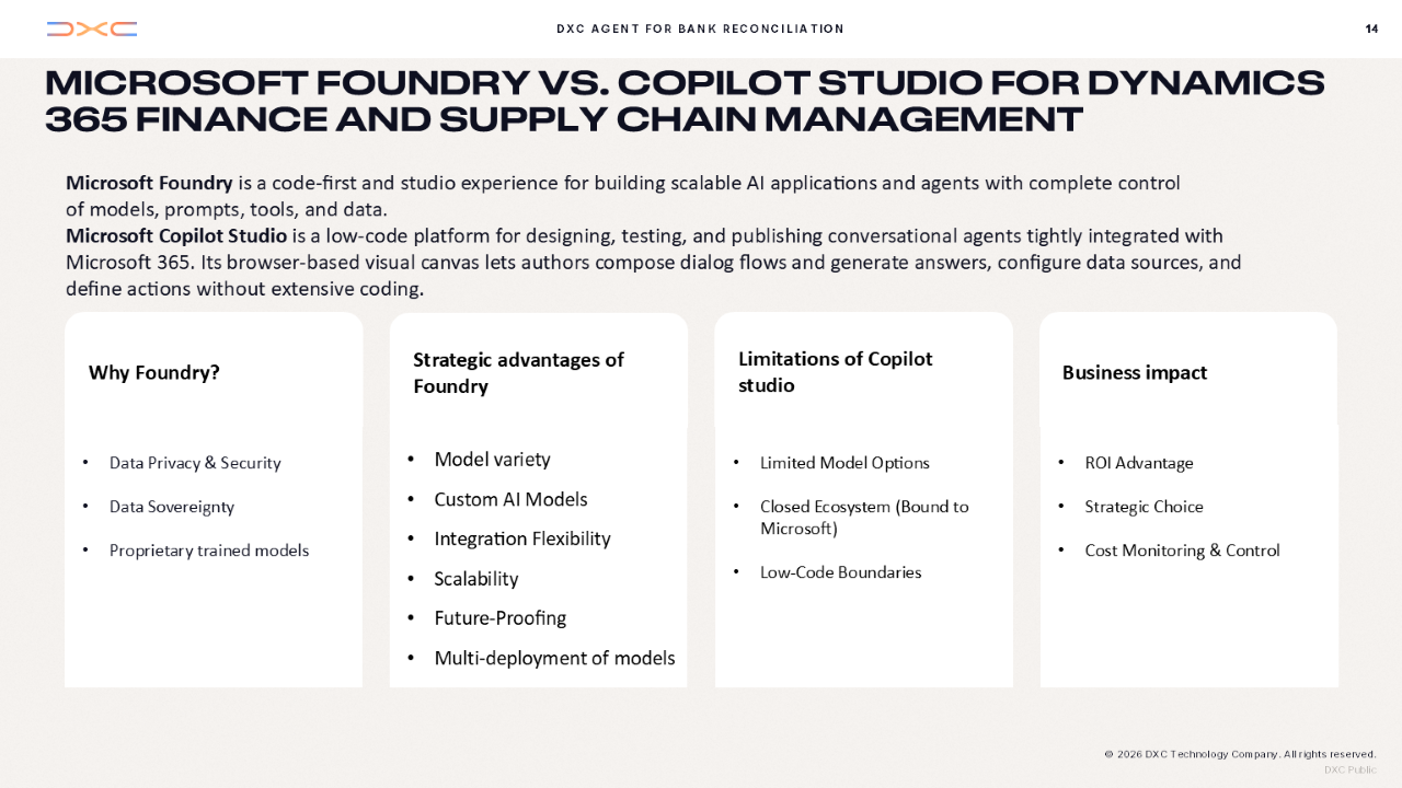 DXC Agent for Bank reconciliation in D365 Finance and Supply Chain Management preview 4