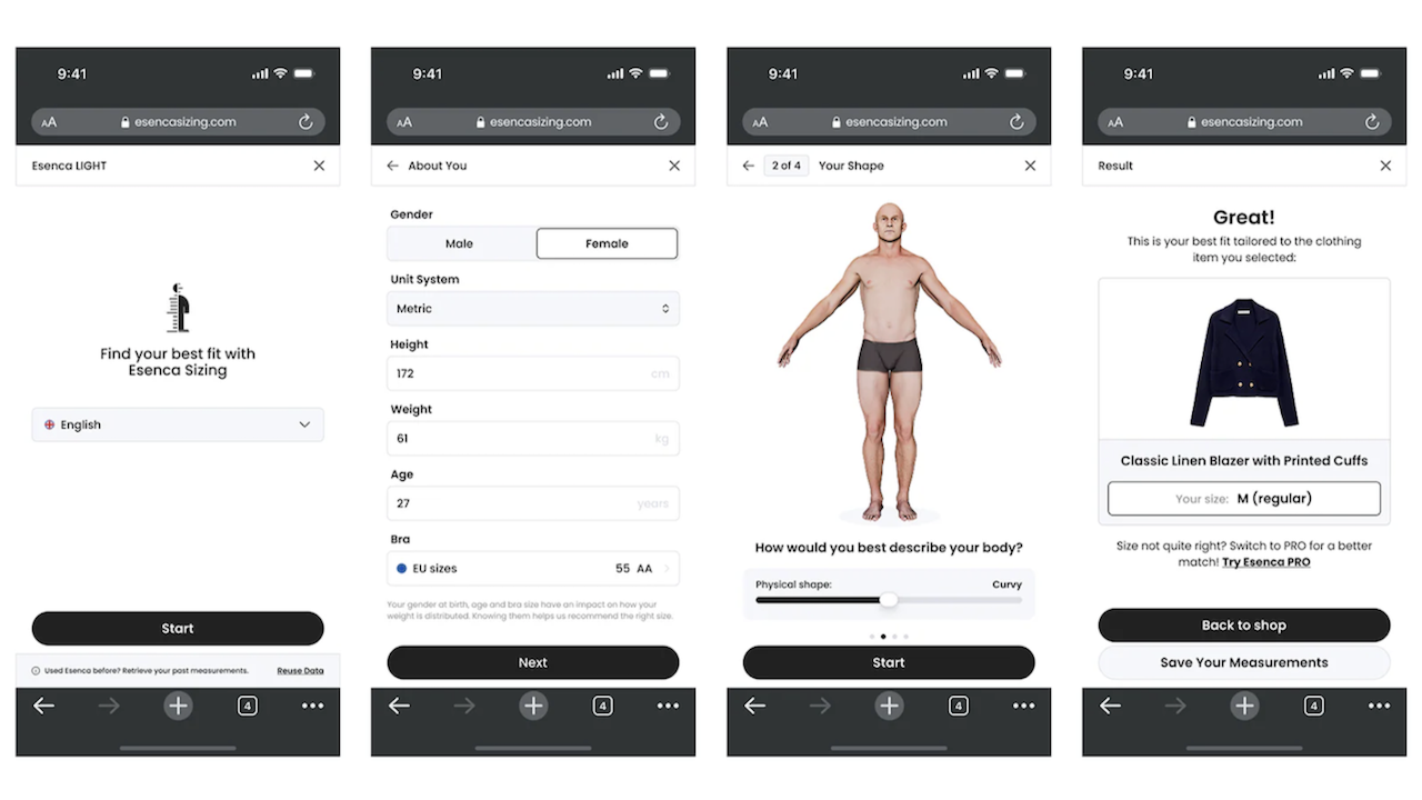 Esenca Sizing — Body, Hand & Foot Measurement for Workwear, PPE & Uniforms preview 1