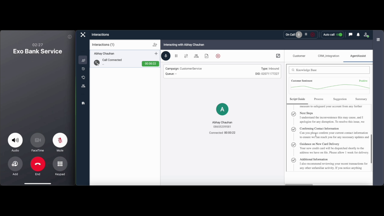 Exotel Intelligent Virtual Agent : Voicebot preview 2