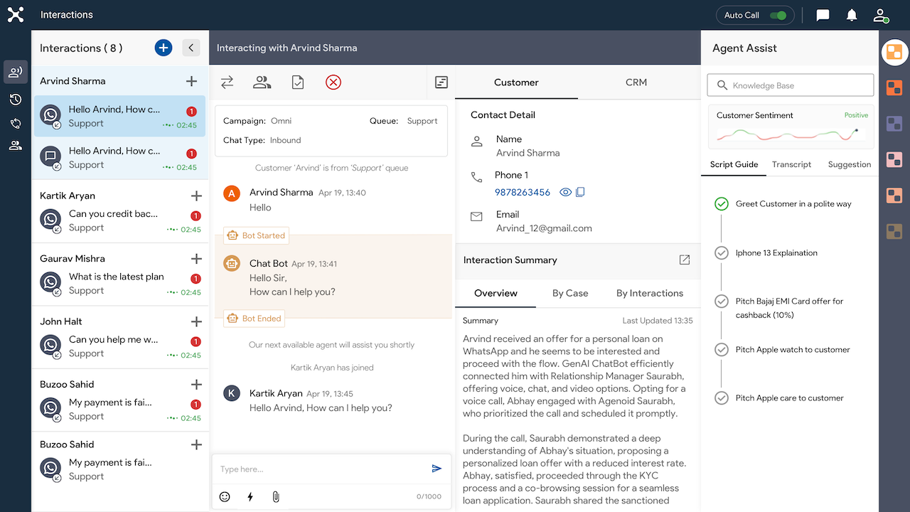 Exotel Enterprise Contact Center preview 1