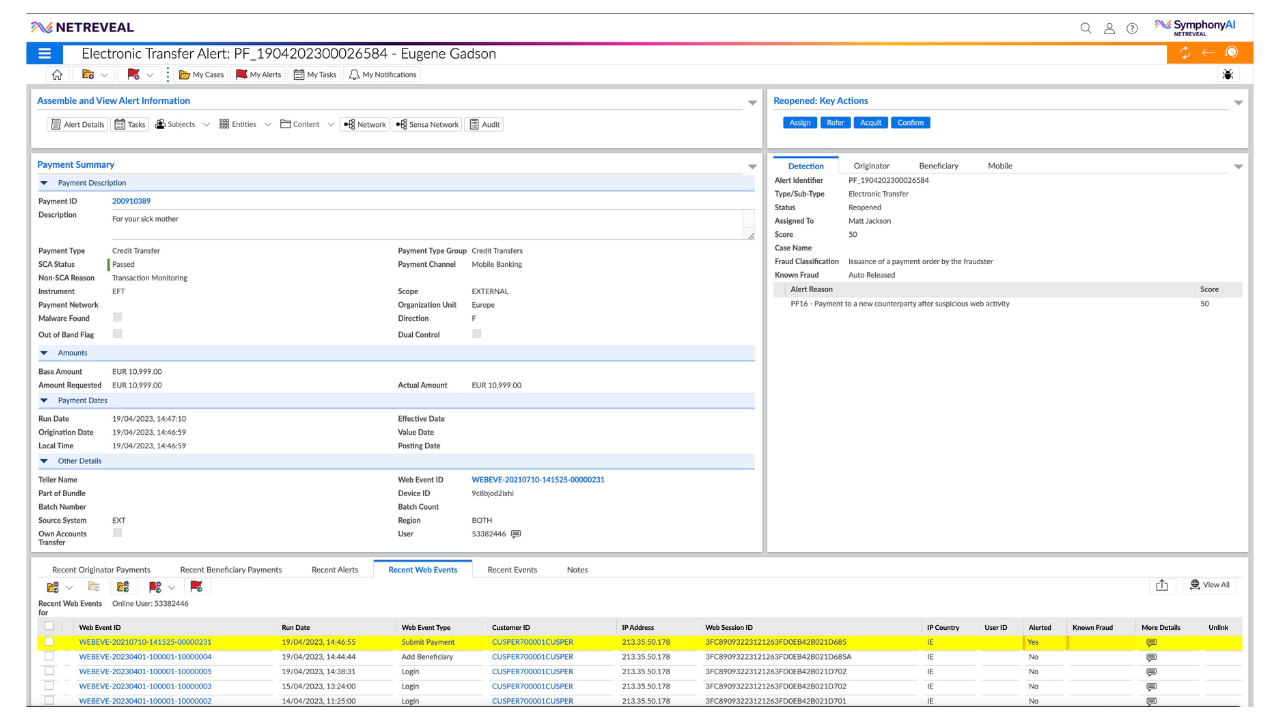 NetReveal Payment Fraud Prevention preview 1