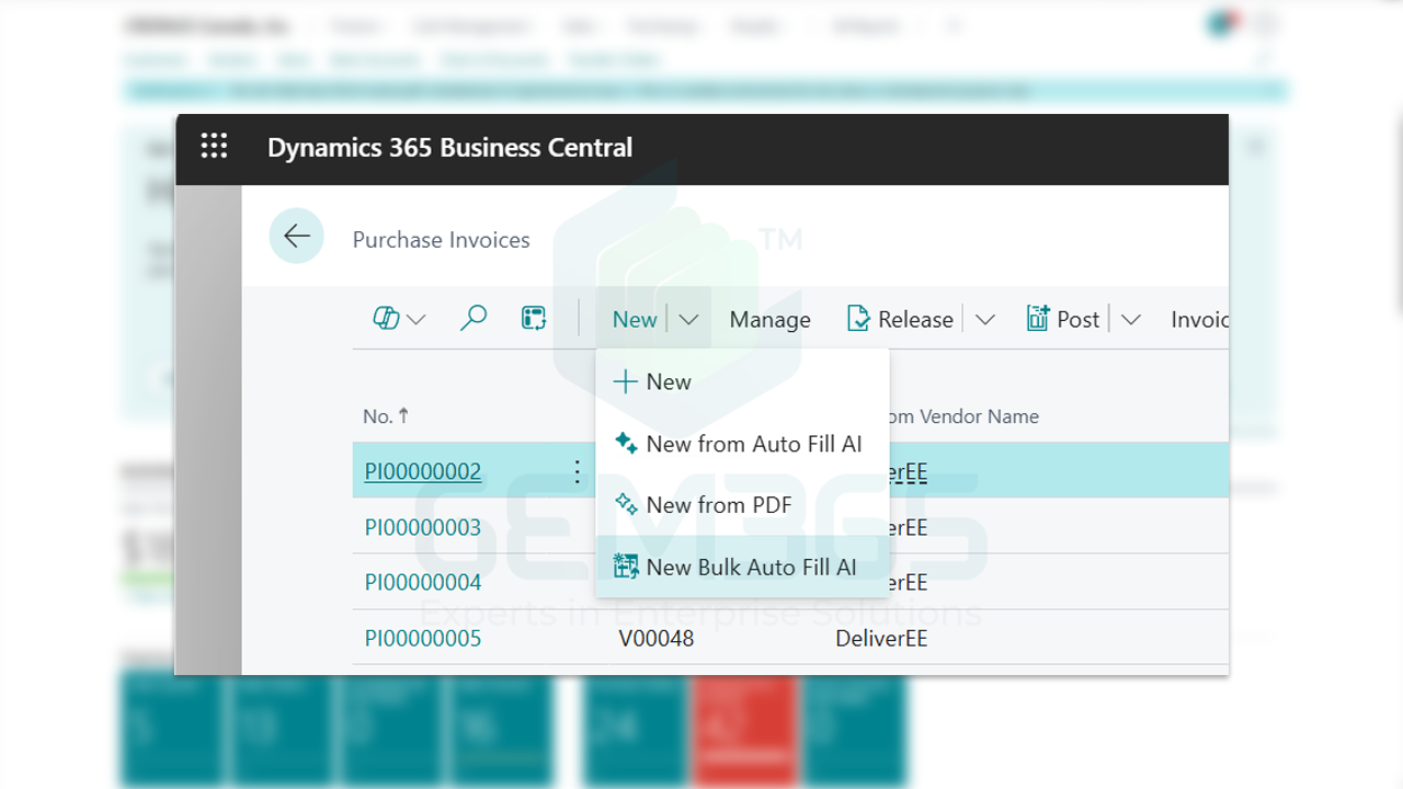 GEM365 AI Auto-filler & Auditor for Dynamics 365 Business Central screenshot 5