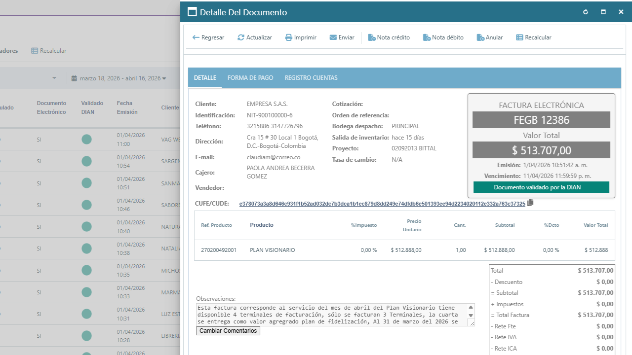 Bittal E-Docs (DIAN) preview 2