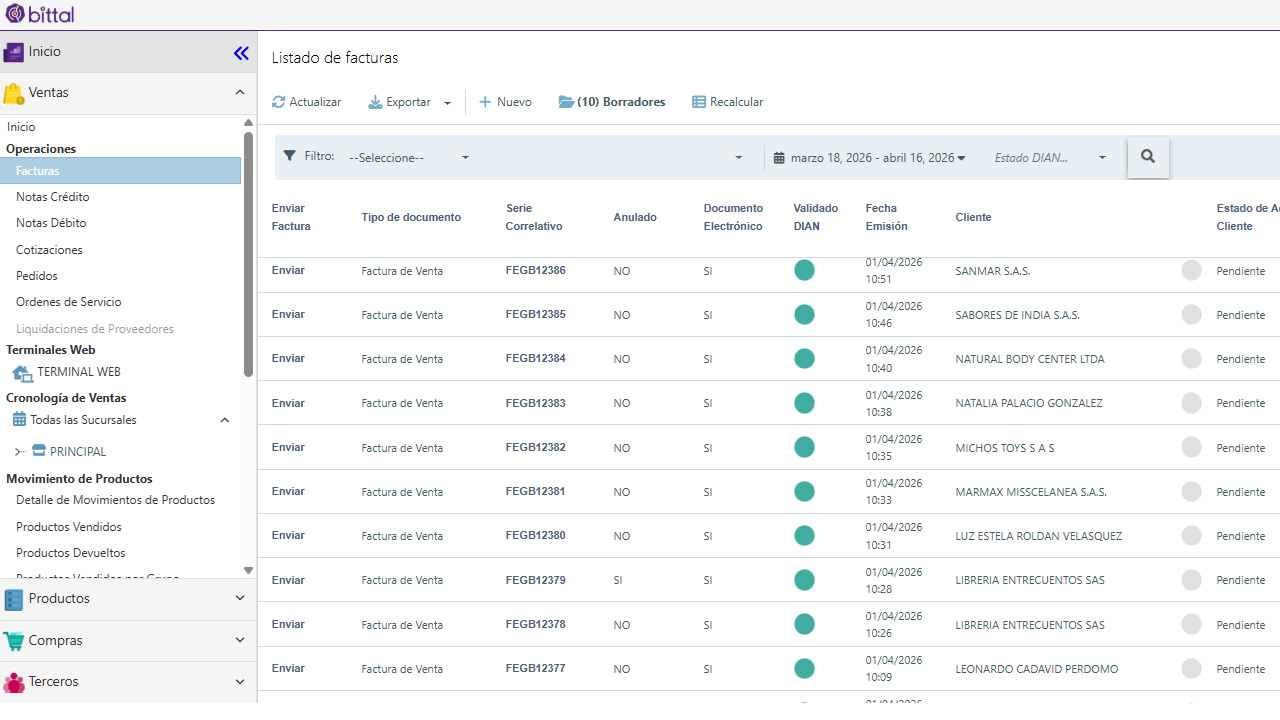 Bittal E-Docs (DIAN) preview 1