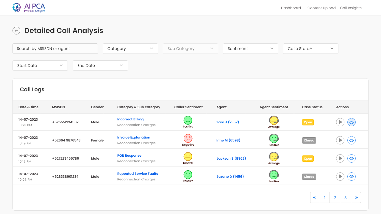AI Post Call Analyzer preview 4
