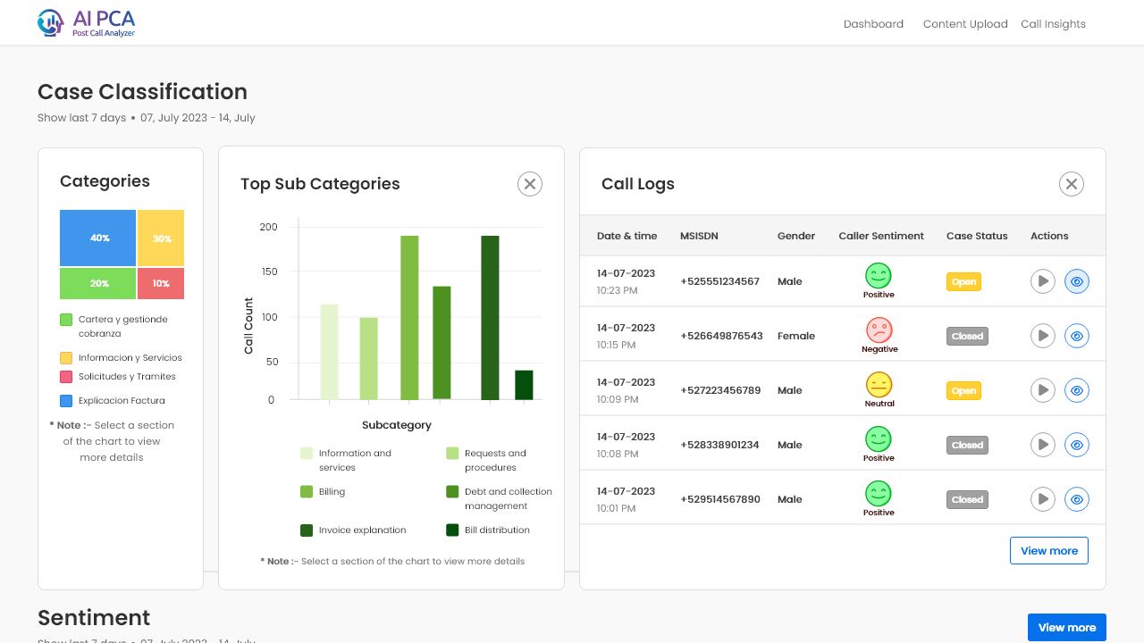 AI Post Call Analyzer preview 1