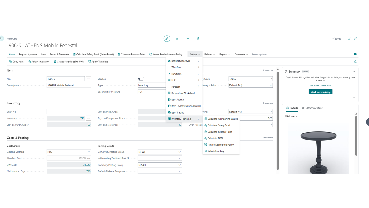 Inventory Planning preview 4