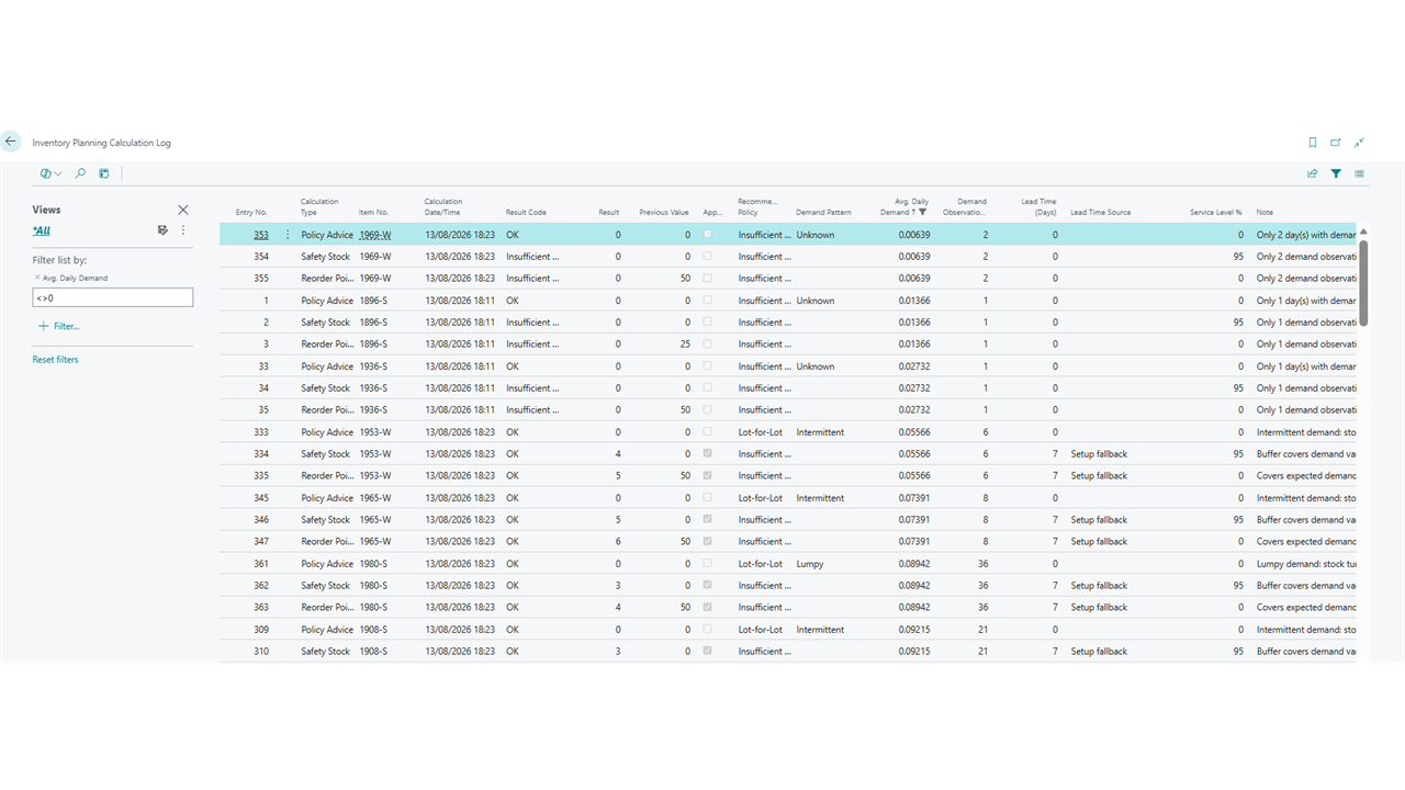 Inventory Planning preview 3